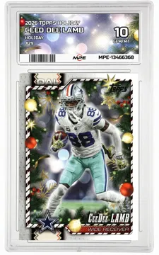 2026 TOPPS HOLIDAY HOLIDAY #29 CEED DEE LAMB MPE 10 GEM/MT — graded card up for auction