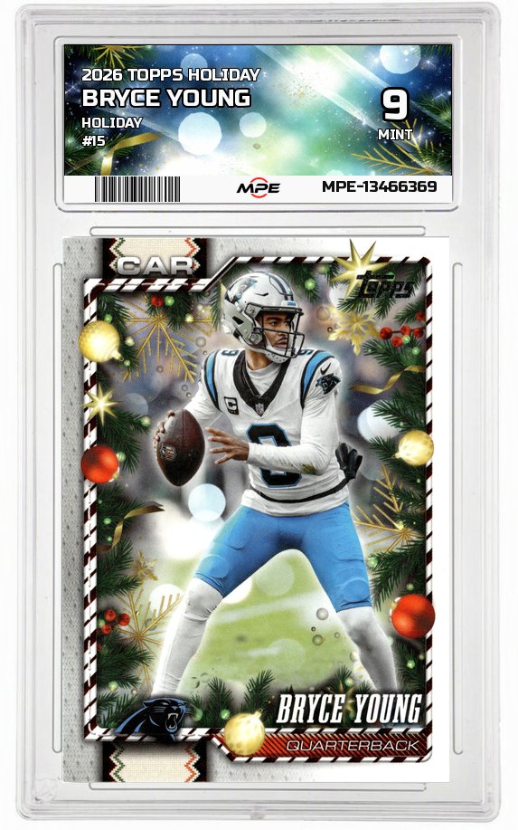 2026 TOPPS HOLIDAY HOLIDAY #15 BRYCE YOUNG MPE 9 MINT — graded card auctioned from the MPE vault