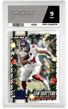 2026 TOPPS HOLIDAY HOLIDAY-HOLIDAY BACK #33 CAM SKATTEBO MPE 9 MINT — graded card up for auction