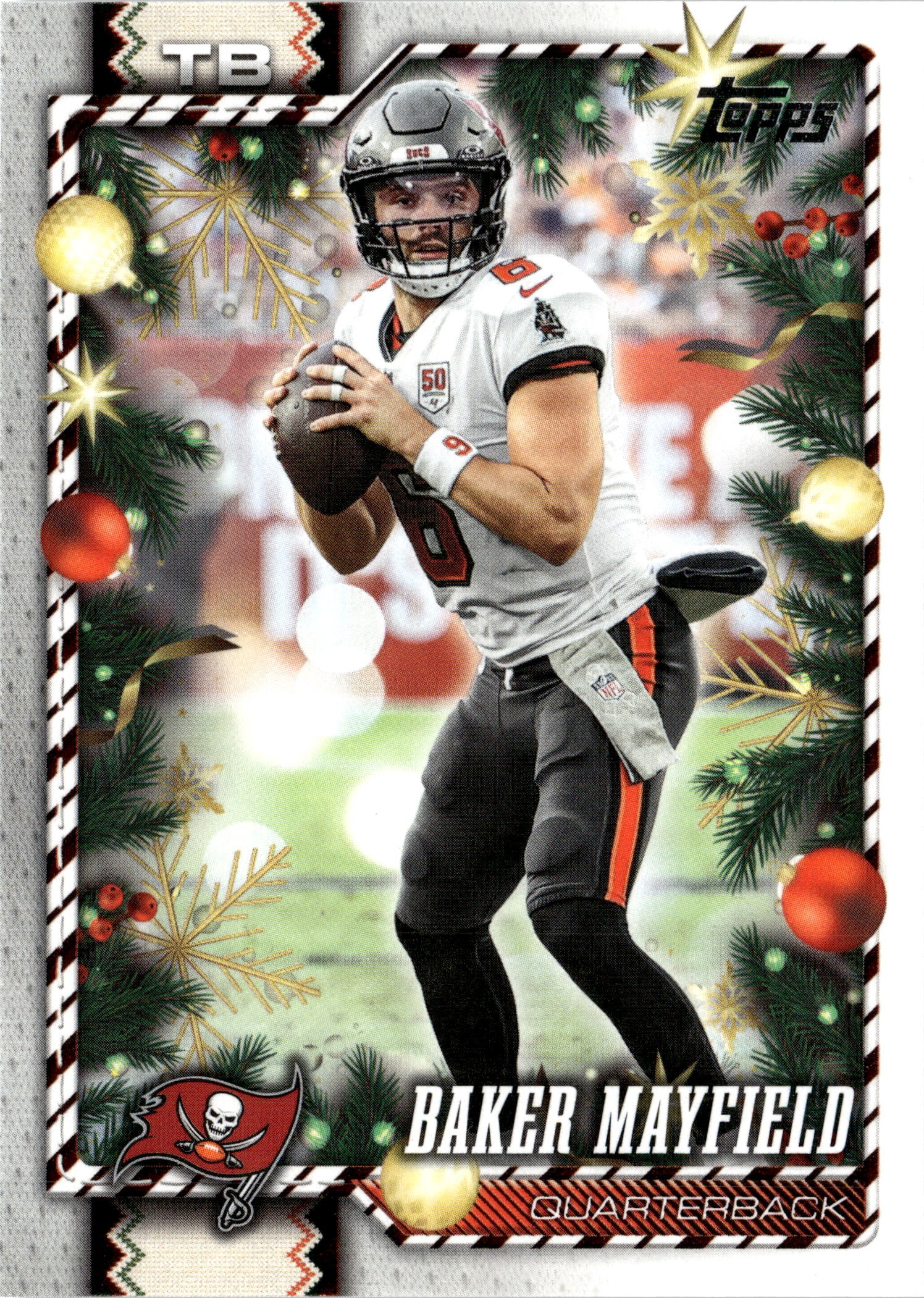 2026 Topps Holiday Baker Mayfield graded slab