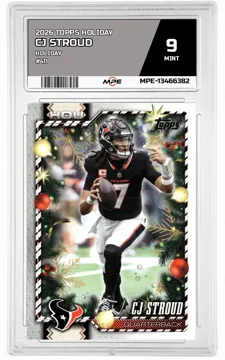 2026 TOPPS HOLIDAY HOLIDAY #411 CJ STROUD MPE 9 MINT — graded card up for auction