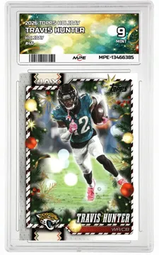 2026 TOPPS HOLIDAY HOLIDAY #46 TRAVIS HUNTER MPE 9 MINT — graded card up for auction