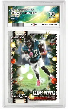 2026 TOPPS HOLIDAY HOLIDAY #46 TRAVIS HUNTER MPE 10 GEM/MT — graded card up for auction