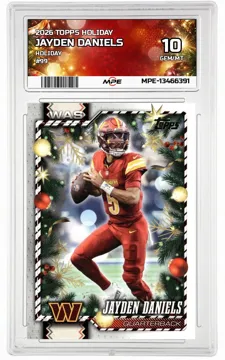 2026 TOPPS HOLIDAY HOLIDAY #99 JAYDEN DANIELS MPE 10 GEM/MT — graded card up for auction