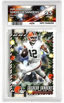 2026 TOPPS HOLIDAY HOLIDAY #20 SHEDEUR SANDERS MPE 9.5 MINT+ — graded card up for auction