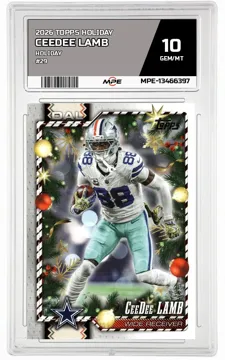 2026 TOPPS HOLIDAY HOLIDAY #29 CEEDEE LAMB MPE 10 GEM/MT — graded card up for auction