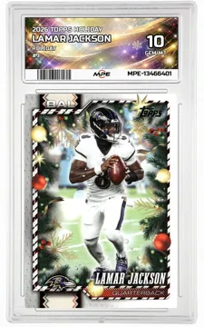 2026 TOPPS HOLIDAY HOLIDAY #9 LAMAR JACKSON MPE 10 GEM/MT — graded card up for auction