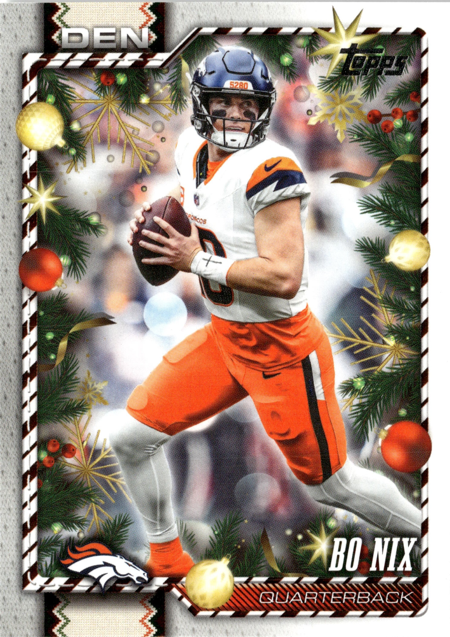 2026 Topps Holiday Bo Nix graded slab