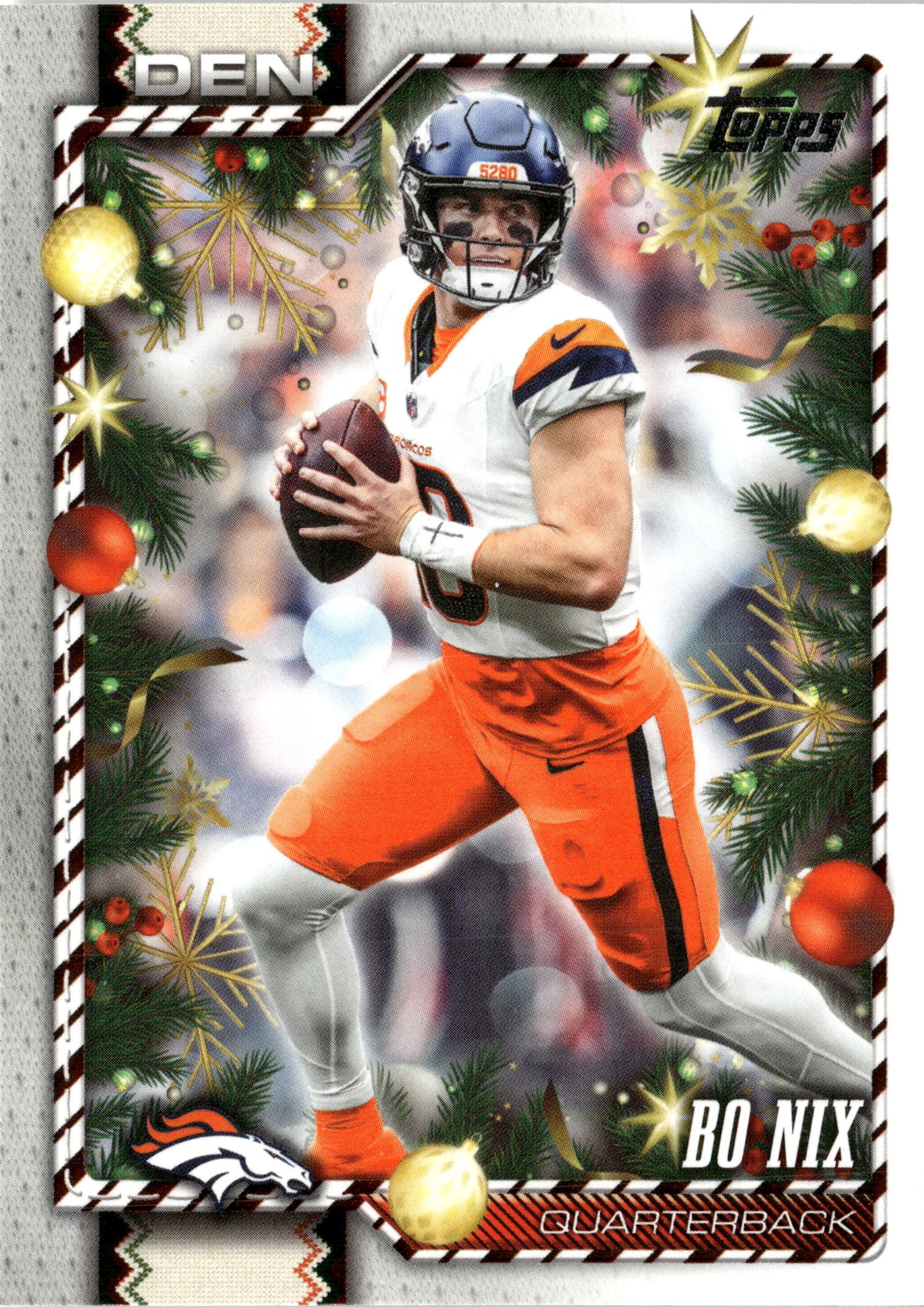 2026 Topps Holiday Bo Nix graded slab