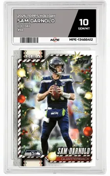 2026 TOPPS HOLIDAY HOLIDAY #88 SAM DARNOLD MPE 10 GEM/MT — graded card up for auction
