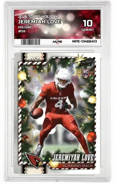 2026 TOPPS HOLIDAY HOLIDAY #159 JEREMIAH LOVE MPE 10 GEM/MT — graded card up for auction