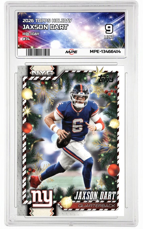 2026 TOPPS HOLIDAY HOLIDAY #74 JAXSON DART MPE 9 MINT — graded card auctioned from the MPE vault