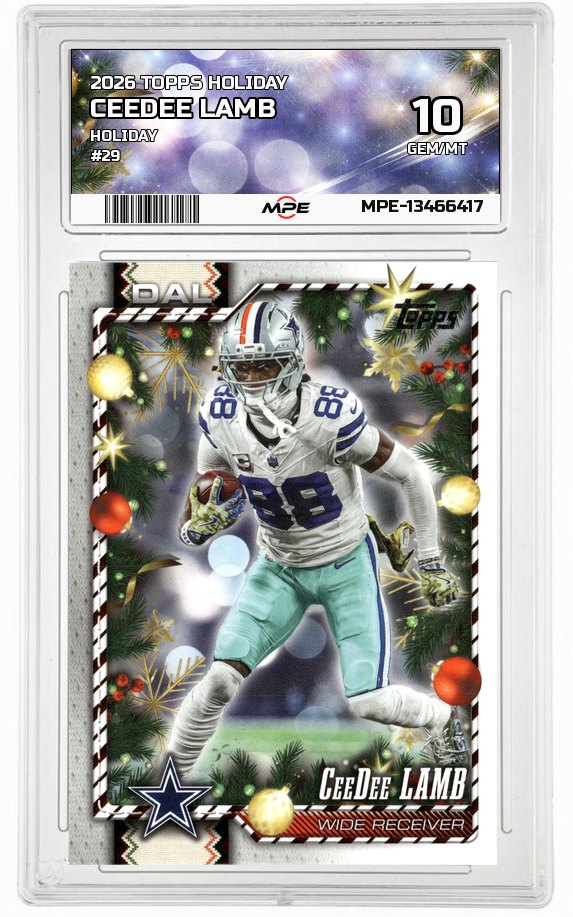 2026 TOPPS HOLIDAY HOLIDAY #29 CEEDEE LAMB MPE 10 GEM/MT — graded card auctioned from the MPE vault