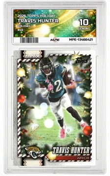 2026 TOPPS HOLIDAY HOLIDAY #46 TRAVIS HUNTER MPE 10 GEM/MT — graded card up for auction