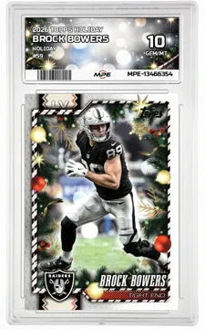 2026 TOPPS HOLIDAY HOLIDAY #59 BROCK BOWERS MPE 10 GEM/MT — graded card up for auction