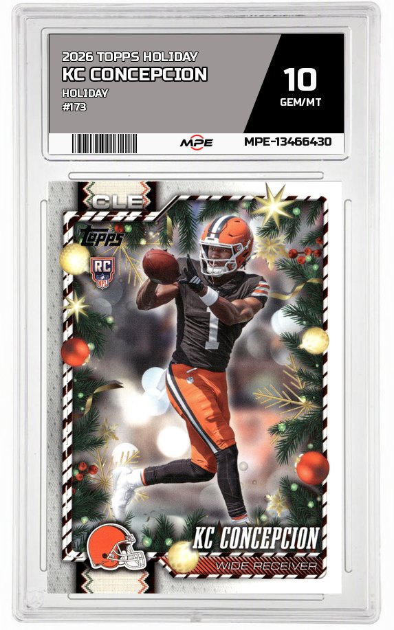 2026 TOPPS HOLIDAY HOLIDAY #173 KC CONCEPCION MPE 10 GEM/MT — graded card auctioned from the MPE vault