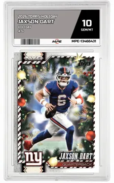 2026 TOPPS HOLIDAY HOLIDAY #74 JAXSON DART MPE 10 GEM/MT — graded card up for auction