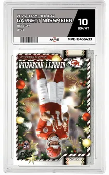 2026 TOPPS HOLIDAY HOLIDAY #153 GARRETT NUSSMEIER MPE 10 GEM/MT — graded card up for auction