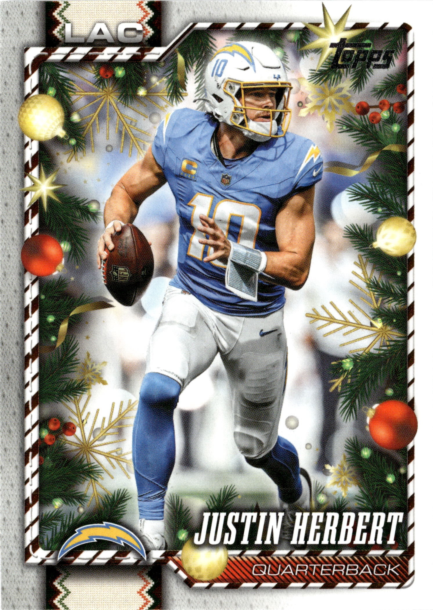 2026 Topps Holiday Justin Herbert graded slab