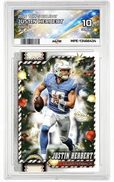 2026 TOPPS HOLIDAY HOLIDAY #54 JUSTIN HERBERT MPE 10 GEM/MT — graded card up for auction