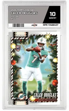 2026 TOPPS HOLIDAY HOLIDAY #166 CALEB DOUGLAS MPE 10 GEM/MT — graded card up for auction