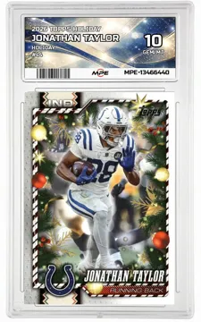 2026 TOPPS HOLIDAY HOLIDAY #44 JONATHAN TAYLOR MPE 10 GEM/MT — graded card up for auction