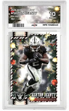 2026 TOPPS HOLIDAY HOLIDAY #60 ASHTON JEANTY MPE 10 GEM/MT — graded card up for auction
