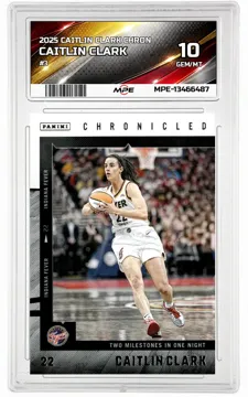 2025 CAITLIN CLARK CHRON #3 CAITLIN CLARK MPE 10 GEM/MT — graded card up for auction