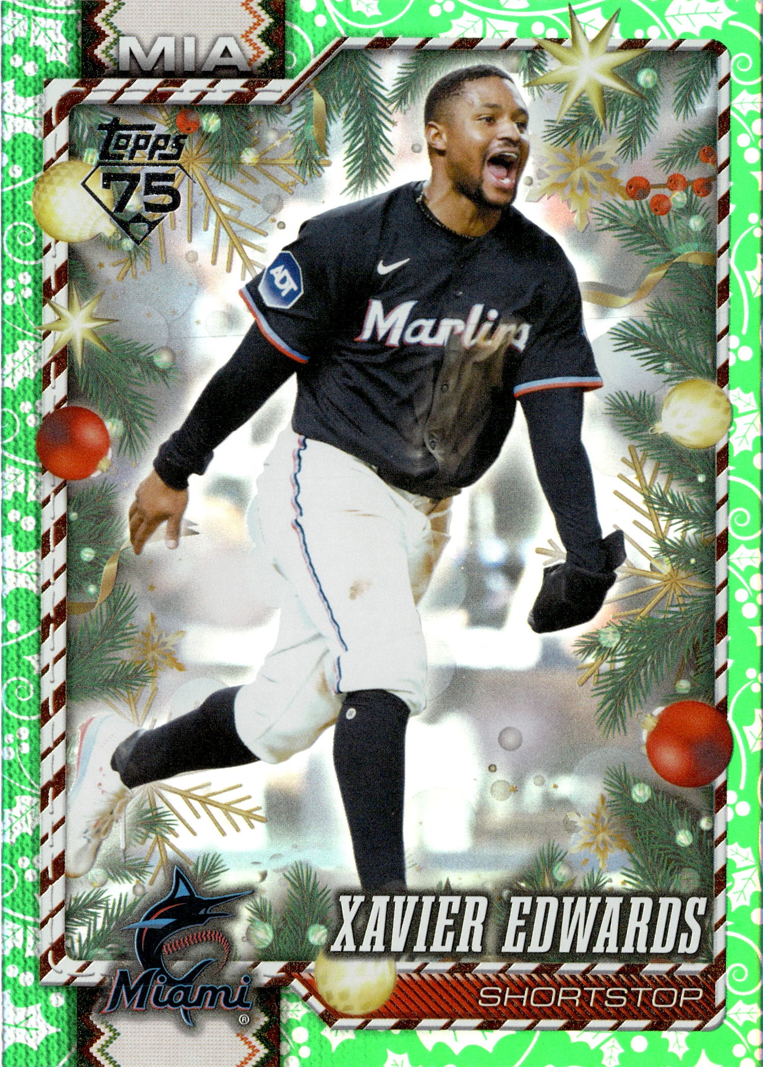 2026 Topps Holiday Xavier Edwards graded slab