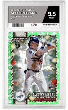 2026 TOPPS HOLIDAY GREEN MISTLETOE FOIL #H27 ALEX FREELAND MPE 9.5 MINT+ — graded card up for auction