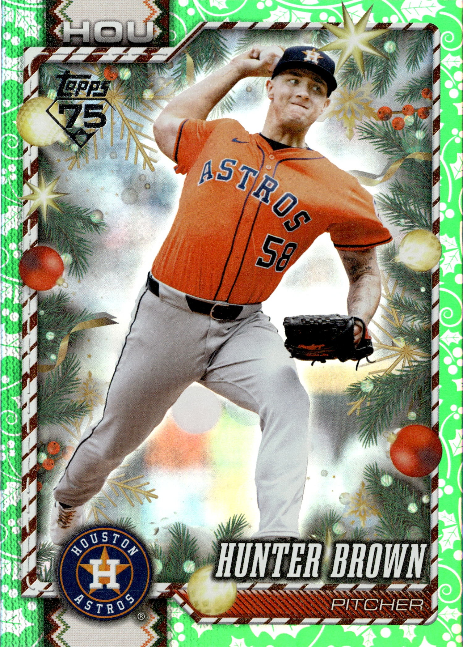 2026 Topps Holiday Hunter Brown graded slab