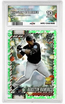 2026 TOPPS HOLIDAY GREEN MISTLETOE FOIL #H87 AGUSTIN RAMIREZ MPE 10 GEM/MT — graded card up for auction