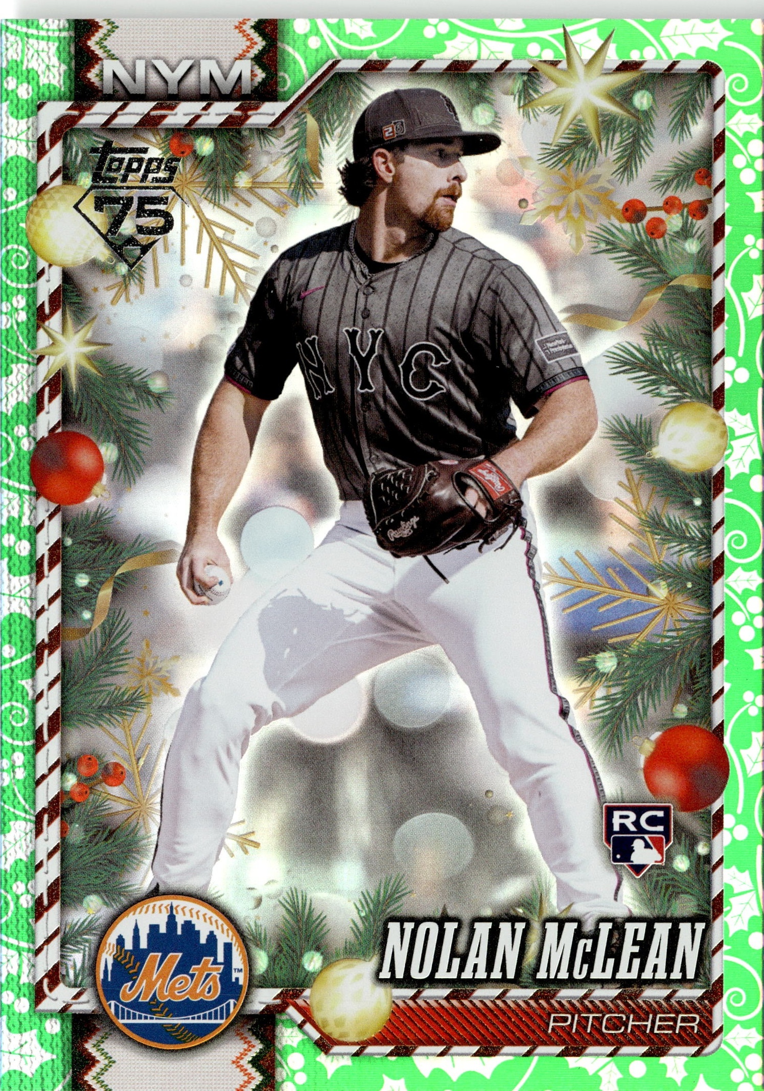 2026 Topps Holiday Nolan McLean graded slab