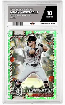 2026 TOPPS HOLIDAY GREEN MISTLETOE FOIL #H183 KEVIN MCGONIGLE MPE 10 GEM/MT — graded card up for auction