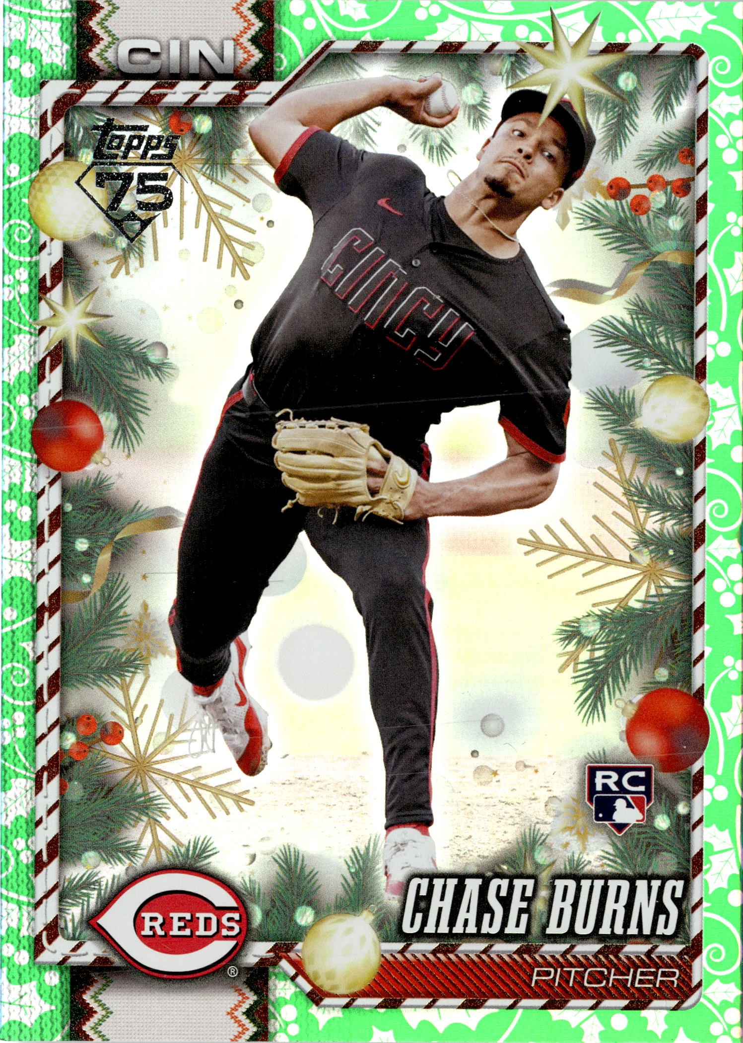 2026 Topps Holiday Chase Burns graded slab