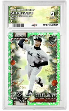 2026 TOPPS HOLIDAY GREEN MISTLETOE FOIL #H69 SHANE SMITH MPE 9 MINT — graded card up for auction