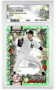2026 TOPPS HOLIDAY GREEN MISTLETOE FOIL #H147 MAX FRIED MPE 10 GEM/MT — graded card up for auction