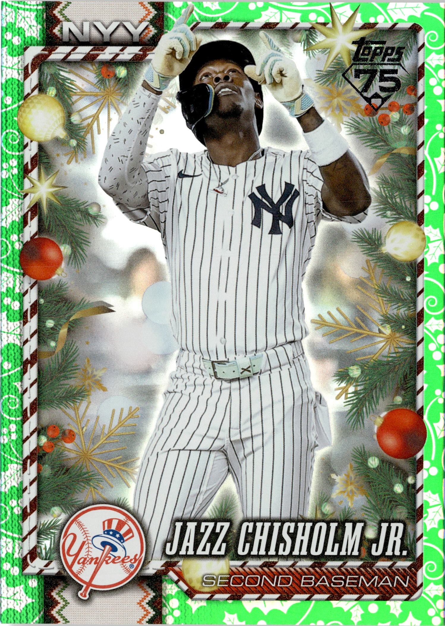 2026 Topps Holiday Jazz Chisholm Jr. graded slab