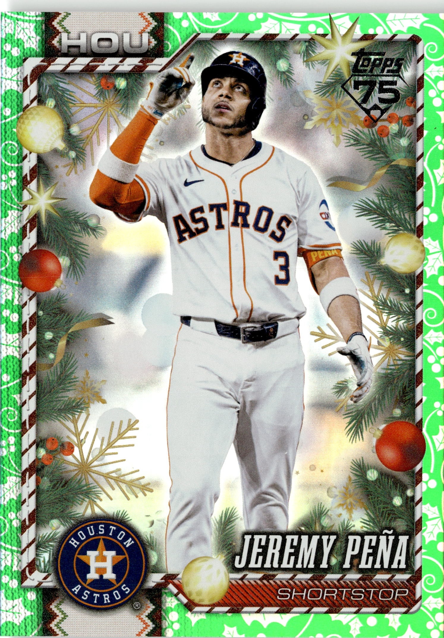 2026 Topps Holiday Jeremy Peña graded slab