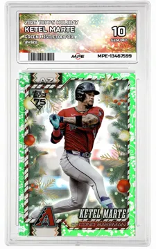 2026 TOPPS HOLIDAY GREEN MISTLETOE FOIL #H178 KETEL MARTE MPE 10 GEM/MT — graded card up for auction