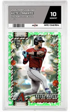 2026 TOPPS HOLIDAY GREEN MISTLETOE FOIL #H178 KETEL MARTE MPE 10 GEM/MT — graded card up for auction