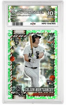 2026 TOPPS HOLIDAY GREEN MISTLETOE FOIL #H30 COLSON MONTGOMERY MPE 10 GEM/MT — graded card up for auction