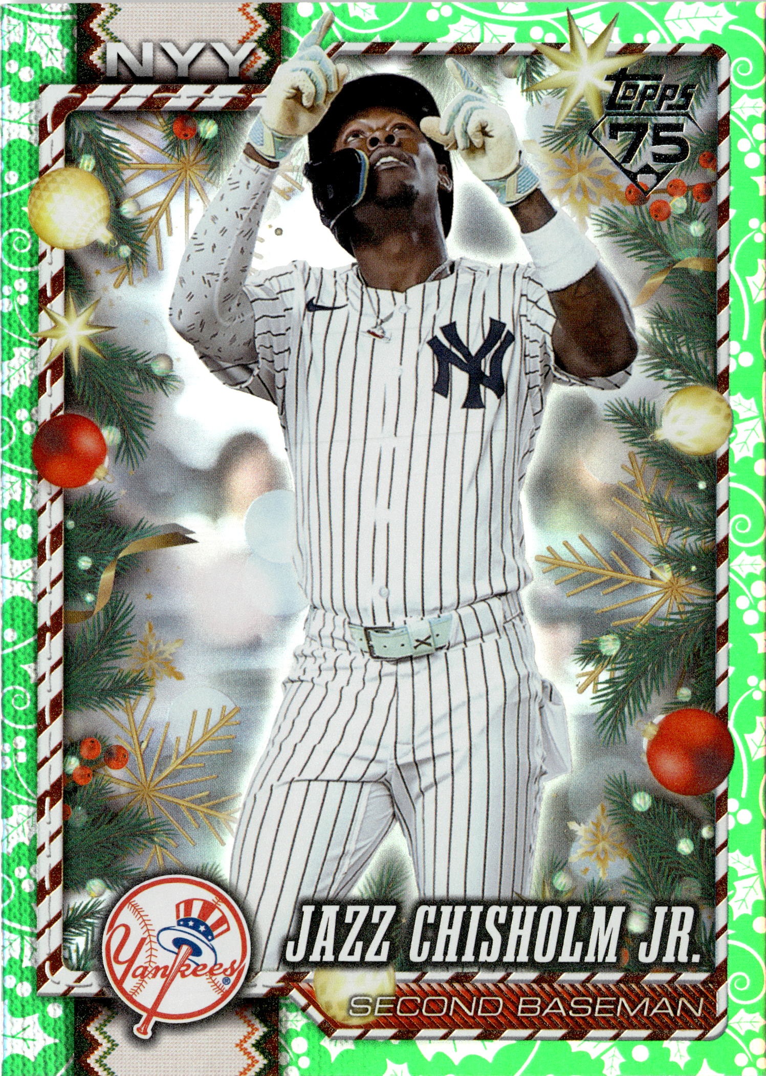 2026 Topps Holiday Jazz Chisholm Jr. graded slab