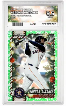 2026 TOPPS HOLIDAY GREEN MISTLETOE FOIL #H157 YORDAN ALVAREZ MPE 9.5 MINT+ — graded card up for auction