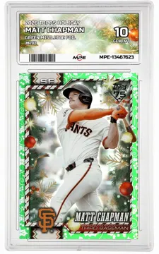 2026 TOPPS HOLIDAY GREEN MISTLETOE FOIL #H92 MATT CHAPMAN MPE 10 GEM/MT — graded card up for auction