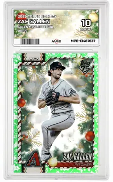 2026 TOPPS HOLIDAY GREEN MISTLETOE FOIL #H109 ZAC GALLEN MPE 10 GEM/MT — graded card up for auction