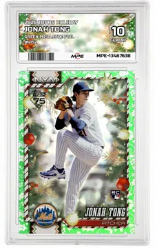 2026 TOPPS HOLIDAY GREEN MISTLETOE FOIL #H152 JONAH TONG MPE 10 GEM/MT — graded card up for auction