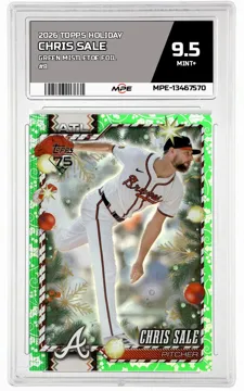 2026 TOPPS HOLIDAY GREEN MISTLETOE FOIL #8 CHRIS SALE MPE 9.5 MINT+ — graded card up for auction