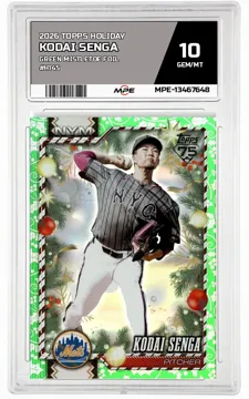 2026 TOPPS HOLIDAY GREEN MISTLETOE FOIL #H145 KODAI SENGA MPE 10 GEM/MT — graded card up for auction