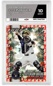 2026 TOPPS HOLIDAY RED SANTA BAG FOIL #H75 JEFFERSON QUERO MPE 10 GEM/MT — graded card up for auction